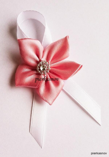 Svadobné pierko bielo ružové