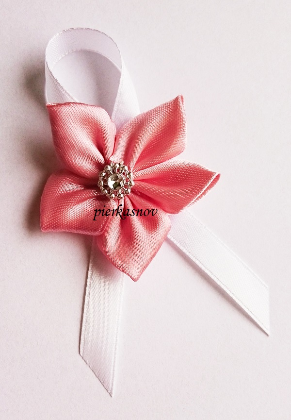 Svadobné pierko bielo ružové
