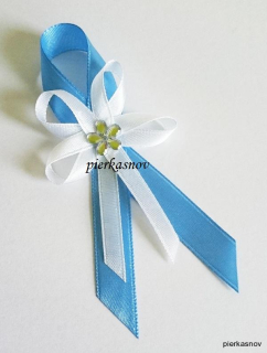 Svadobné pierka bielo modré 