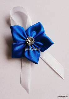 Svadobné pierko bielo modré